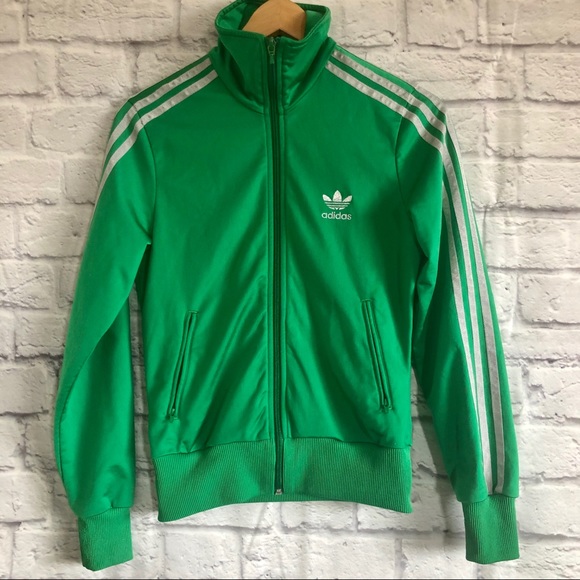 green adidas firebird track jacket